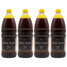 [이장네] 향이 참 고소한 대용량 업소용 통들깨 들기름 100%_1.8L, 1.8L, 4개