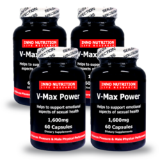 VMax Power 60캡슐 캐나다 내수용 정품 쏘팔메토 마카 아연 아르기닌 인삼 10종 남성기능식품 활력 가격, 4개