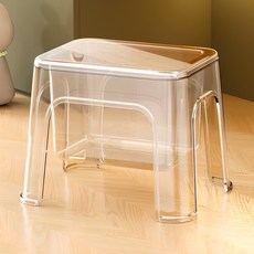 EVER HOUSE 多功能收納迷你椅 30*24*23cm, 1個, 透明