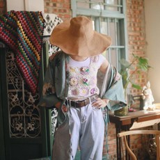 손뜨개신생아귀도리