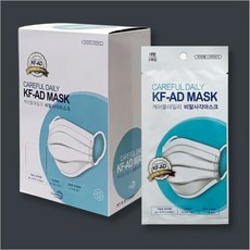 식약처허가 KF-AD 비말마스크 케어플데일리 대형사각 개별포장 50매 비말차단 국산 의약외품 대형, 100매