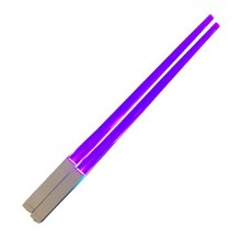 GHSHOP Led 광선 검 젓가락 재사용 가능한 조명 젓가락 주방 파티 식기 크리 에이 티브 내구성 빛 빛나는 젓가락 선물, 260x10x10mm, ABS, 보라색, 1개