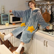 남 여 목욕 샤워 가운 호텔 침실 커플 신혼 가족 양털 누빔 가을과 겨울에 두꺼운 산호