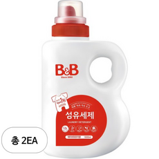 비앤비 섬유 유아 세제 베이비파우더향, 1.5L, 2개