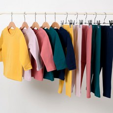 딩동 아동용 면 겨울 도톰 후라이스 9부 실내복 상하 세트
