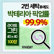 YFV438721CQM-57 밀렌텍스 다용도걸레 라이트그린 40X40 100장
