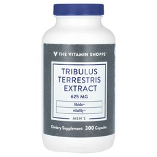 The Vitamin Shoppe 남성용 남가새(Tribulus Terrestris) 추출물 625mg 캡슐 300정, The Vitamin Shoppe 남성용 ..., 1개