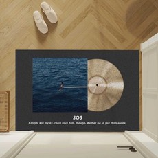 레코드 발매트 뮤직 음악 카펫 러그 입구 현관발매트, 유형 A-이인칭 대명사 40CMx60CM