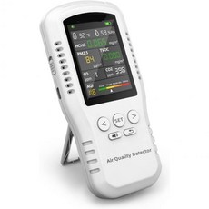 SURRYN 미세먼지 측정기 공기질 모니터 CO2 CO PM2.5 HCHO TVOC 온도 습도 실제 센서가 포함된 가정용 감지기 쉽게 숨쉬기 Q1700677, 1개