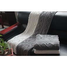 니트 뜨개 담요 블랑캣 루피망고 스튜디오 피크닉, 127cmX152cm_미색
