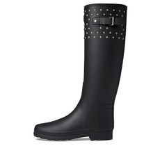 [해외] Hunter Refined Tall Stud Cuff Boot Black 7 M (210804)