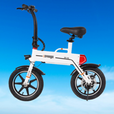 Freego EM-14S 14인치 250W 접이식 전기자전거 EBIKE, 블랙