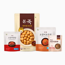 [본죽] 오징어젓갈 외 냉장반찬 세트 A ( 메추리알1kg+미니장조림+오징어젓갈+오징어초무침)