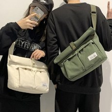 남성 여성 크로스백 아메카지 가방 넉넉한 수납공간 데일리 베이직 부드러운 qsrl 블랙