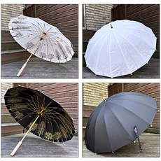 비천 복고풍 장우산 수묵화 나무손잡이 예쁜 그림우산