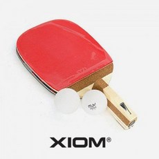 엑시옴 V1.4T 탁구라켓 팬홀더 라켓1자루 탁구공2입