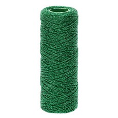 Shapenty 100미터 2mm 두께 메탈릭 글리터 크리스마스 끈 스트링 선물 포장 공예 코드 실 웨딩 장식 장식품 태그 걸이식 카드 제작 골드 230953, 초록색