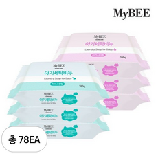 마이비 아기 세탁비누 허브그린향 180g, 78개