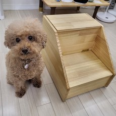 냄새없는 강아지계단 수납형 장난감과간식 넉넉한수납형 댕댕이들만을위한 원목계단 튼튼하고 안전합니다, 1개