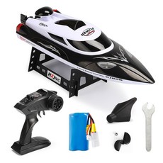 4Ghz HJ806 대형 RC 스피드보트 LED 조명 포함 35 km 200ms 방수 모델, foam box 1BA 3