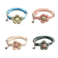 강아지 고양이 패션 꽃 목걸이 4colors, 블루, 1개