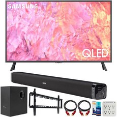  삼성 QN75Q60CA 75인치 QLED 4K 스마트 TV 번들디코 기어 홈시어터 사운드바 포함 서브우퍼 월마운트 액세서리 키트 6FT HDMI 2.0 케이블 등 2023년형, 32 Inch 