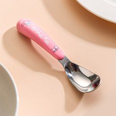 산리오 키즈 아동용 유아용 식기 수저 포크 베이비 스푼-헬로키티/마이멜로디/쿠로미/시나모롤/포차코, 1개, 스푼, 마이멜로디