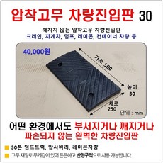 고무 차량진입판(500*250*30) 파손 깨짐NO 비교불가 코스만경사로 단독제품 /깨지지않는 고무차량진입판 /카업 방지턱, 1개