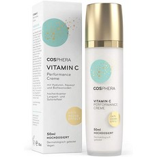 Cosphera-비타민 C 성능 크림 50ml-히알루 론산 함유-얼굴 목 눈을위한 고용량 비건 데이 앤 나이트 크림-여성 및 남성용 방, 단일상품