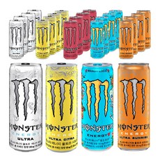 355ml x 20캔 혼합구성 몬스터 에너지드링크 울트라 시트라 펀치 울트라썬라이즈 망고로코, 01){울트4+시트4+펀치4+망고4+썬라4}, 20개