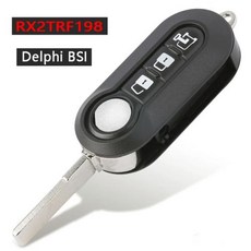 KEYECU 플립 원격 키 포브 Fiat 500L Ram Promaster용 433MHz PCF7946A ID46 Delphi BSI LTQF12AM433TX RX2TRF198 3, 2) RX2TRF198 1 Remote Key, 1개