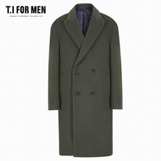 티아이포맨 (T.I FOR MEN) 캐시미어 더블 피크드라펠 롱코트(M188MCT907M)