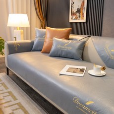 핑크 러블리쇼파패드 패브릭 논슬립 순면 소파커버 사계절 방석 면 소파 커버