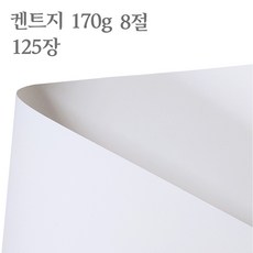 종이 흰 도화지 켄트지 170g 125장 (8절)