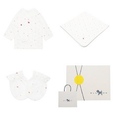 블루독베이비 [블루독베이비]도기BI배내저고리 속싸개 3종세트(RD)