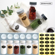 블루테이블 트라이탄 양념통 레터링6p세트 (양념통 350mlx6p+양조절중간캡 6p+레터링라벨스티커 18종)_화이트