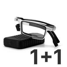 살림의지혜 1+1 접이식 돋보기 사각 안경 휴대용, 2P