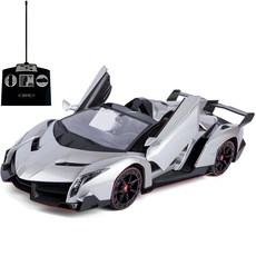 토이게이트 아동용 1:14 27MHz 2WD LED 자동오픈 로드스터 스트라이크 RC카, 그레이, 1개 그레이