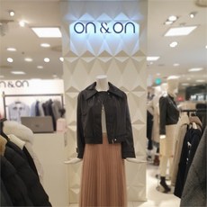 온앤온 NC11 빅카라 밴딩 레더 점퍼 JL2SM210 BK