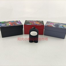 어몽어스 amongus 미니 피규어 인형 열쇠고리 PVC 친환경 키홀더 키체인 크리스마스 선물, 블랙(함유)개