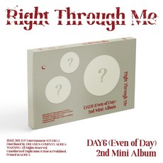 데이식스 (DAY6 Even of Day) / Right Through Me 미니앨범 2집 (JYPK1265), CD ONLY