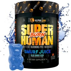 알파 라이온 초인화상 2in1 부스터 사전 운동 체중 감량 파우더21인분 블루 거미 곰맛, Smurf Juice, 1개