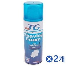 쉐이빙크림 쉐이빙폼 남성화장품 남자수염 부드러운 TG 프로텍션 175mlx2개 431272, 2개