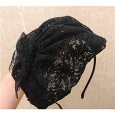 빅 왕리본 머리띠 홍현희 헤어밴드 셀프웨딩 화관 콩쿨 브라이덜 스냅촬영 레트로 오버레이스