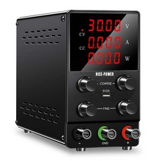 DC 파워 서플라이 파워서플라이 전압기 공업용 전류계, 1개, 검정 30V10A 4자리 SPS3010