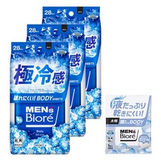 맨즈 비올레 바디 시트 극냉감 타입 쿨 오션의 향기 28장입×3 덤 첨부 제한