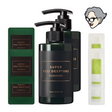 원더바스 슈퍼베지 딥톡스 클렌저 200ml + 사은품 (수량별 상이), 딥톡스 2개+어성초 파우치 3매+딥톡스 파우치 3매