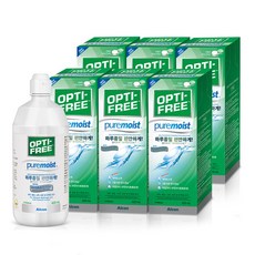 옵티프리 퓨어모이스트 렌즈세정액 + 렌즈케이스, 420ml, 6세트