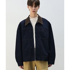 DRAW FIT 레이어 플리츠 워크 데님 자켓 [DARK BLUE] DFDN4304DBL 362228