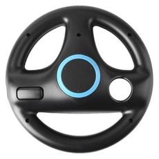 닌텐도 Wii 리모컨용 플라스틱 게임 레이싱 스티어링 휠 Wii 카트 레이싱 게임 컨트롤러용 3 색, 1 개 블랙, 1개, 02 Black